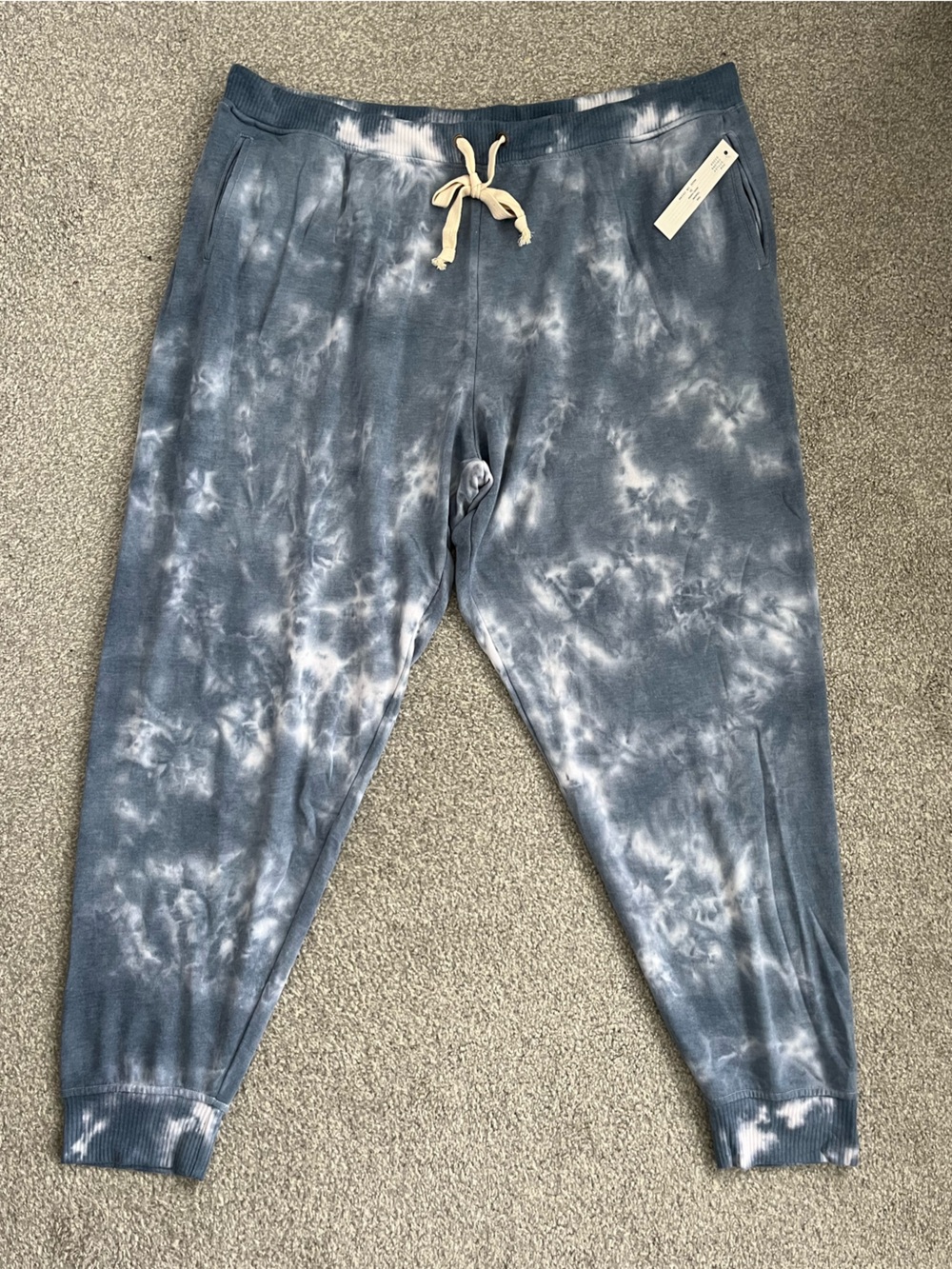 NWT Theo & Spence 2 Pair Tie-Dye Jogger Pants Bundle- Blue & Burgundy Size 3X - Picture 2 of 12